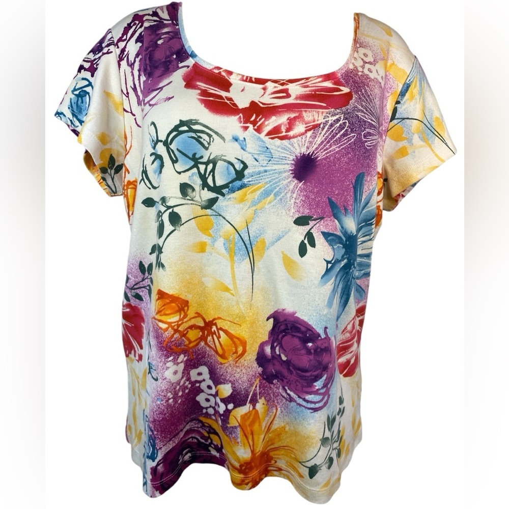 Coldwater Creek Short Sleeve Pullover Top Women’s Large